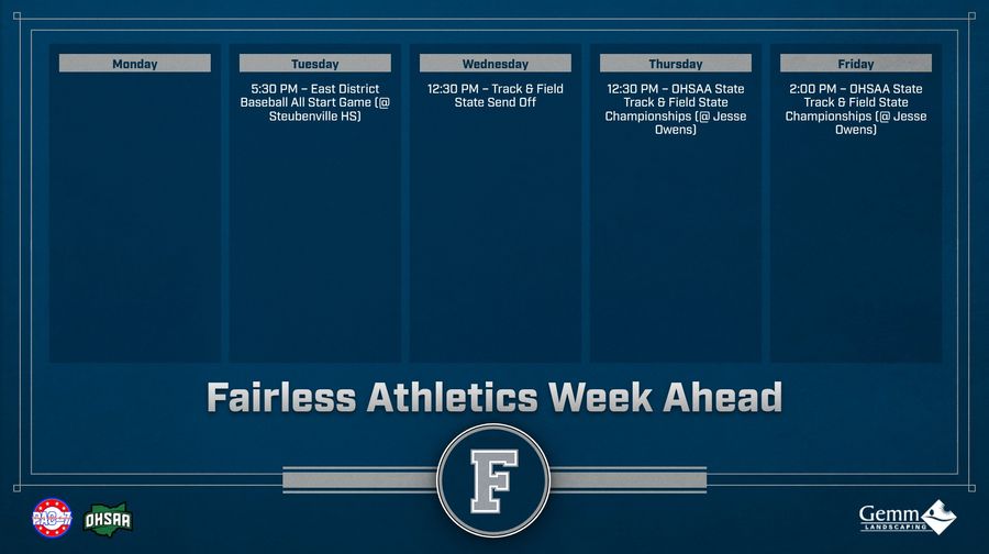 Weekly Athletic Schedule